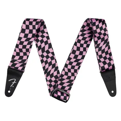 Fender Wavy Checkerboard Polyester Strap Pink