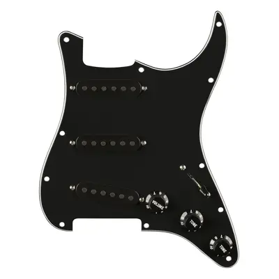 Fender Pre-Wired Strat Pickguard, Pure Vintage '65 w/RWRP Middle, Blac