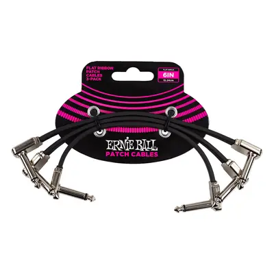 Ernie Ball 6” Flat Ribbon Patch Cable 3-Pack