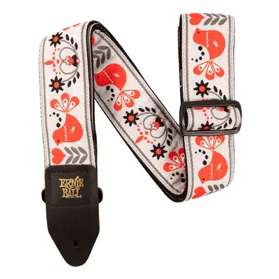 Ernie Ball Red Bird Winter Jacqaurd Strap