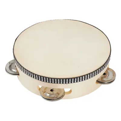 PP World Percussion Wooden Tambourine ~ 15cm Natural