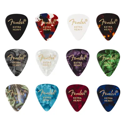 Fender 351 Celluloid Picks Medley Extra Heavy