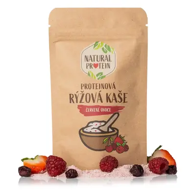 NaturalProtein Proteinová rýžová kaše - Červené ovoce (60 g) 10 kusů