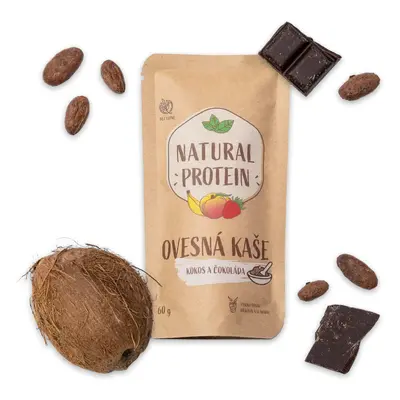 NaturalProtein Proteinová ovesná kaše - Kokos s čokoládou (60 g) 5 kusů