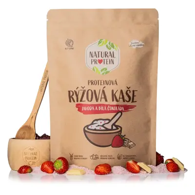 NaturalProtein Proteinová rýžová kaše - Jahoda a bílá čokoláda