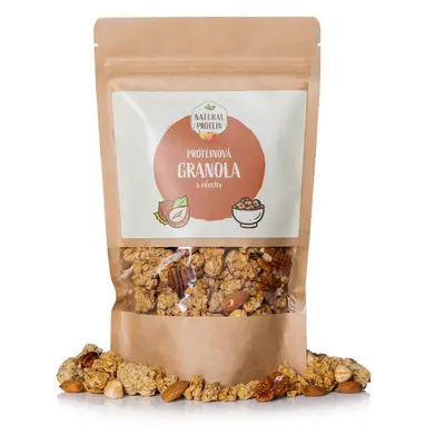 NaturalProtein Proteinová granola - ořechová 5 kusů