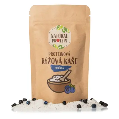 NaturalProtein Proteinová rýžová kaše - Borůvka (60 g) 10 kusů