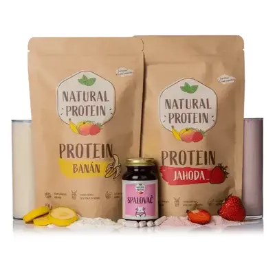 NaturalProtein Proteinová DIETA (2 balení + spalovač)