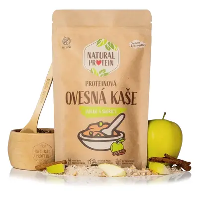 NaturalProtein Proteinová ovesná kaše - Jablko a skořice 3 kusy