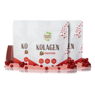 NaturalProtein Kolagen - Červený rybíz 3 kusy