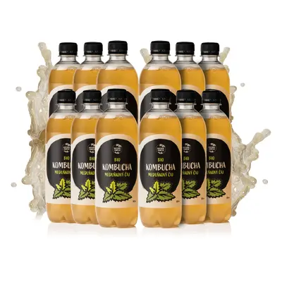 NaturalProtein BIO Kombucha - meduňkový čaj 12 kusů