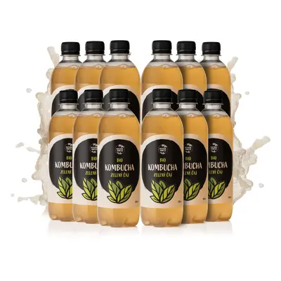 NaturalProtein BIO kombucha - zelený čaj 12 kusů