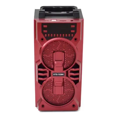 Bateriově napájený FM rádio bluetooth reproduktor s digitálním displejem, microSD, USB, 2x5W, ví