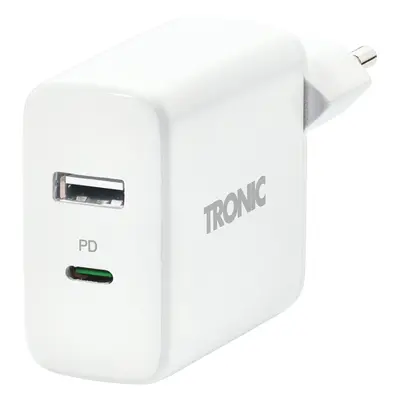 Tronic® Duální USB nabíječka, W, Usb-C PD, Usb-A (bílá)