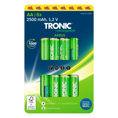 Tronic® Nabíjecí baterie Ni-MH Ready Use, kusů (AA – tužková)