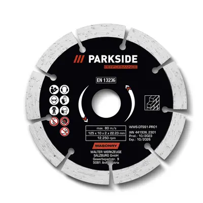 Parkside Performance® Diamantový řezný kotouč (segmentovaná)