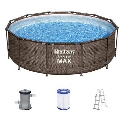 Bestway Bazén Steel Pro Max™ Deluxe Series™ s filtračním zařízením a schůdky, Ø 3,66 x m