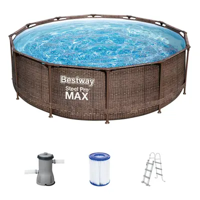 Bestway Bazén Steel Pro Max™ Deluxe Series™ s filtračním zařízením a schůdky, Ø 3,66 x m