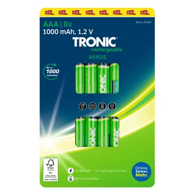 Tronic® Nabíjecí baterie Ni-MH Ready Use, kusů (Aaa – mikrotužková)