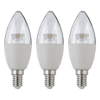 Livarno home LED žárovka, 2/3 kusy (6 W / E14 / svíčka transparentní, kusy)