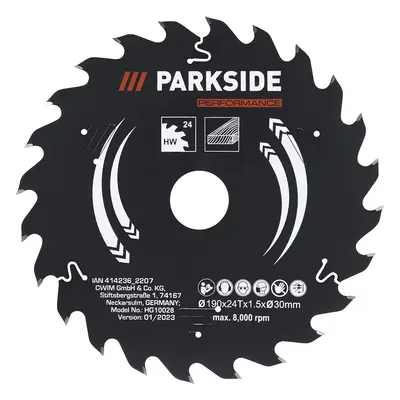 Parkside Performance® Pilový kotouč pro okružní pily, mm (24 zubů Pksbp A1)