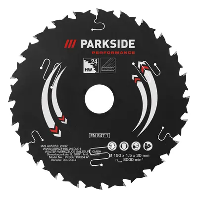 Parkside Performance® Pilový kotouč pro kotoučové pily, mm (24 zubů Pksbp A1)