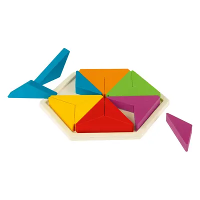 Playtive Dřevěné duhové puzzle Montessori (hra na třídění)