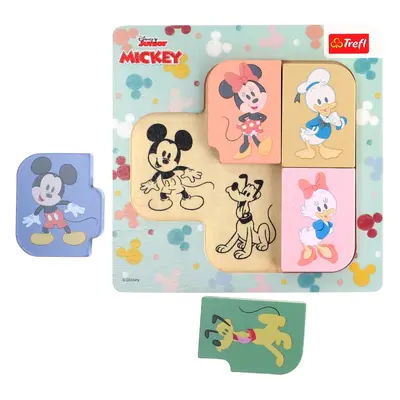 Trefl Dřevěné puzzle pro nejmenší (Přátelé - Mickey Mouse)