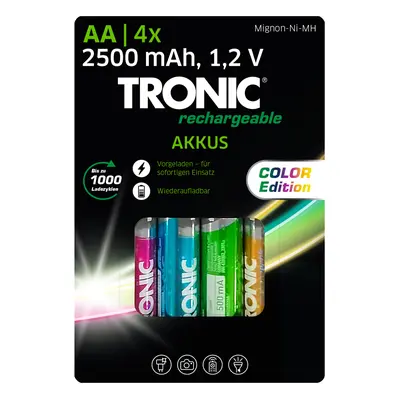 Tronic® Nabíjecí baterie Ni-MH Ready Use Color, kusy (AA – tužková)