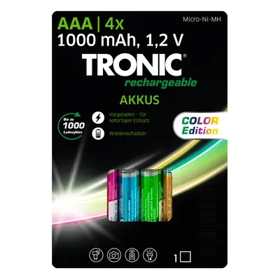 Tronic® Nabíjecí baterie Ni-MH Ready Use Color, kusy (Aaa – mikrotužková)