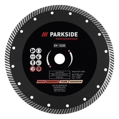 Parkside Performance® Řezné / Hrubovací kotouče, Ø mm (řezný kotouč turbo)