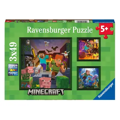 Ravensburger Dětské puzzle (Minecraft Biomes 3x49p)