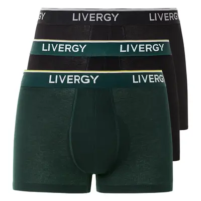 Livergy® Pánské boxerky, kusy (6/L, černá / tmavě zelená)