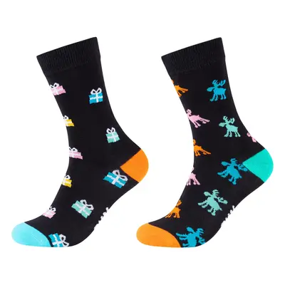 Fun Socks Dámské / Pánské vánoční ponožky, páry (Sob/Dárek, 36-40)