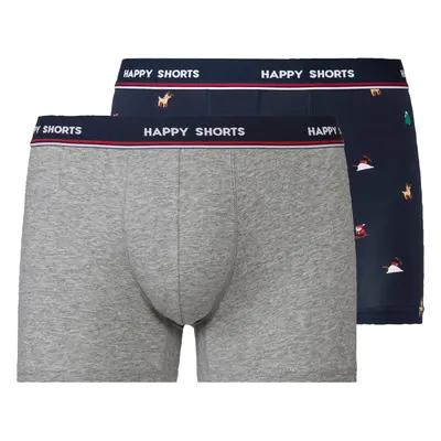 Happy Shorts Pánské vánoční boxerky, kusy (šedá, M)