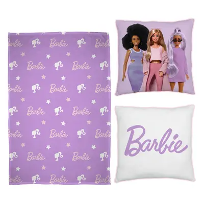 Barbie Dětská deka s polštářem, x cm, x cm (lila fialová)