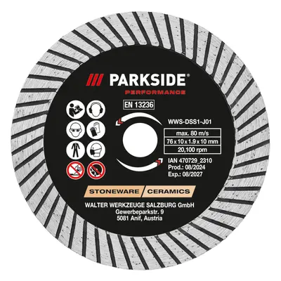 Parkside Performance® Sada řezných kotoučů (diamantový řezný kotouč)