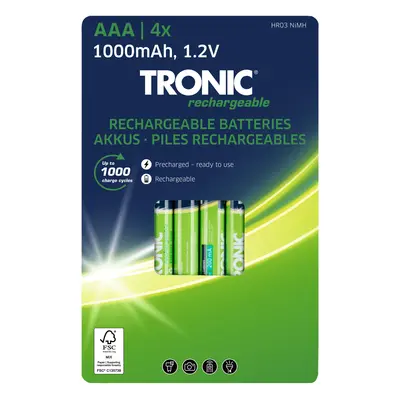 Tronic® Nabíjecí baterie Ni-MH Ready Use, kusy (aku Aaa)