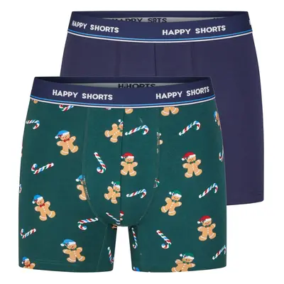 Happy Shorts Pánské vánoční boxerky, kusy (perníček zelená, M)