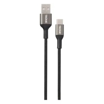 Tronic® Nabíjecí a datový kabel (zástrčka USB 2.0 typu A na typ C, černá)