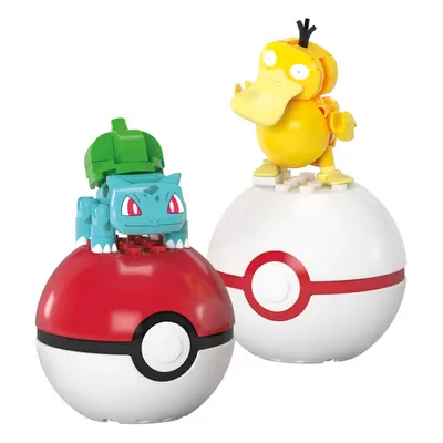 Mattel Stavebnice Pokémon (2x Pokéball, Bulbasaur/Psyduck)