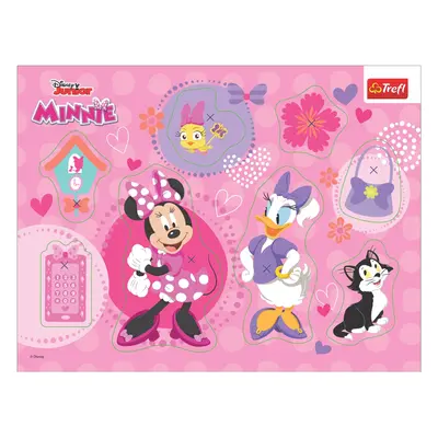 Trefl Dřevěné vkládací puzzle (Minnie Mouse)