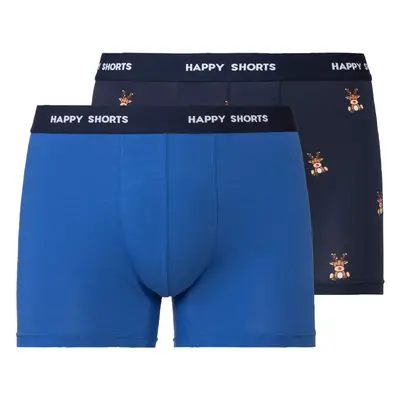 Happy Shorts Pánské vánoční boxerky, kusy (modrá, M)