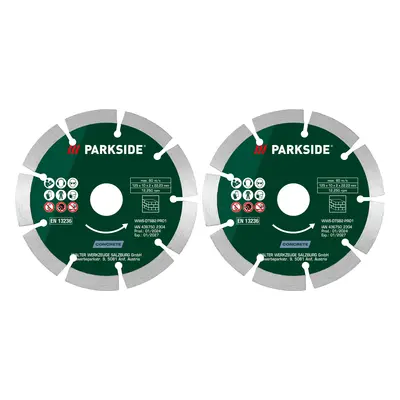 Parkside® Sada diamantových řezných kotoučů, 2dílná (beton)