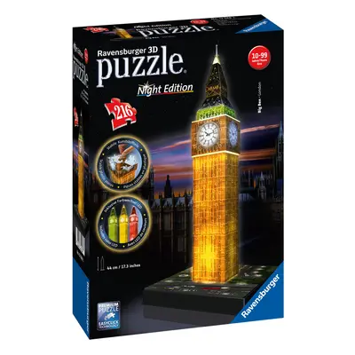 Ravensburger Svíticí 3D puzzle, dílků (noční Big Ben)