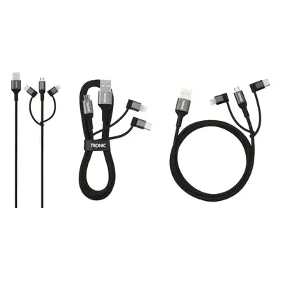 Tronic® Nabíjecí a datový kabel 3v1 (černá)