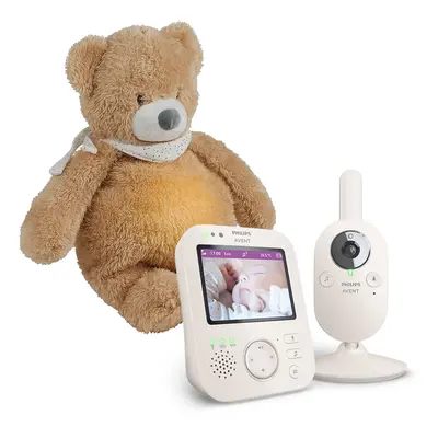 Philips AVENT Chůvička dětská video SCD891/26+NATTOU Uspáváček 4v1 Sleepy Bear Pale Brown 0m+