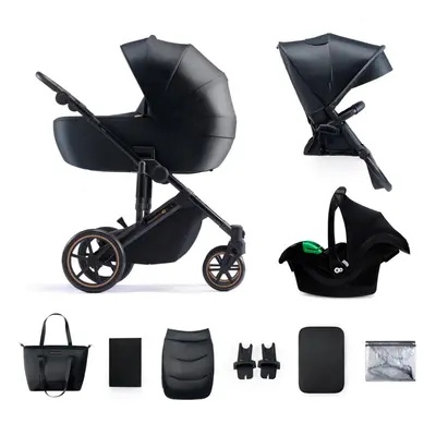 KINDERKRAFT SELECT Kočárek kombinovaný 3v1 Prime Venezian Black, Premium