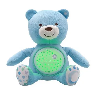 CHICCO Medvídek uspáváček s projektorem a hudbou Baby Bear First Dreams modrá 0m+