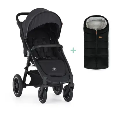 PETITE&MARS Kočárek sportovní Street2 Air Black Perfect Black + PETITE&MARS fusak Jibot ZDARMA